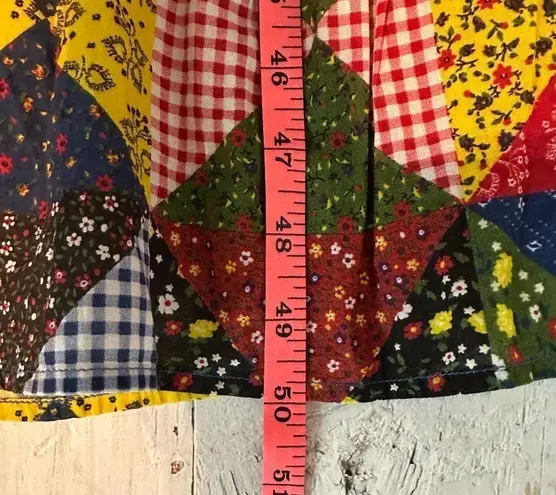 Doen Nicoletta Patchwork Print Organic Cotton Midi Dress Size Medium NWT