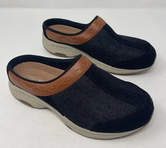 Easy Spirit Travel Coast Clogs 5.5 Womens Slip On Comfort Arch Support Black