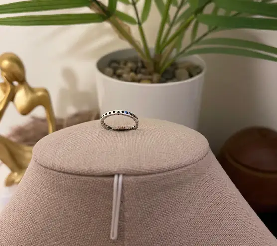 Sterling Silver SIZE 6 925 Hollow Hearts Stackable Ring