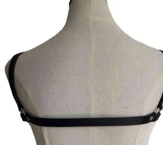 Black Harness Belt Overbust O Rings New