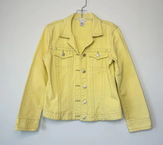 CAbi Spring / Summer Yellow Denim Jean Jacket Small