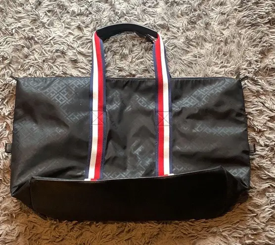 Tommy Hilfiger XL black monogram travel bag