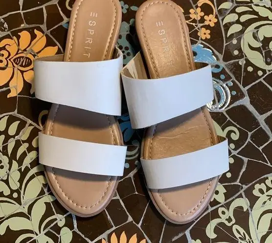 Esprit WHITE LEATHER SANDAL Sz: 9M