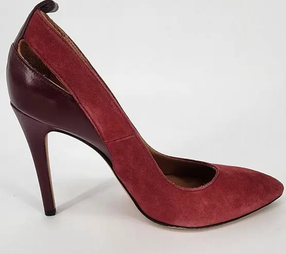 IRO Burgundy Suede/Leather Pumps Women's Size 37 (US 6.5)