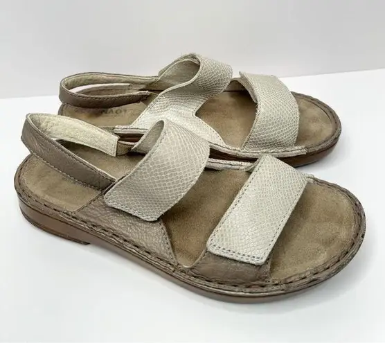 Naot Sandals Size 6.5US 37EUR Leather Burgos Adjustable Straps Cork Insoles