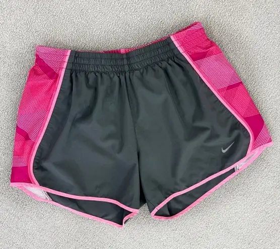 Nike  Dri Fit Tempo Running Shorts Gray Pink Womens Small