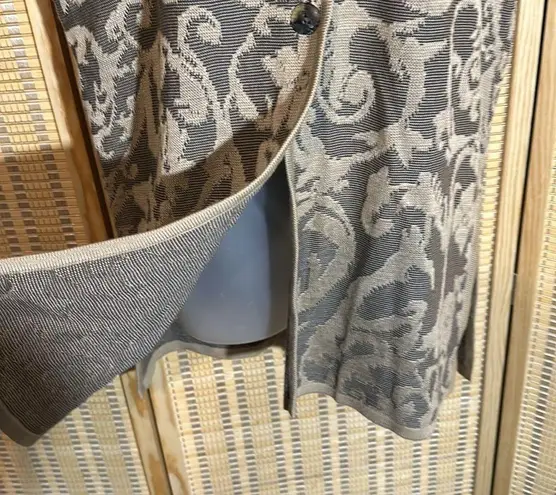 Jacques Vert Vintage 1990s Long Black and Tan Knit Sweater Vest Large?