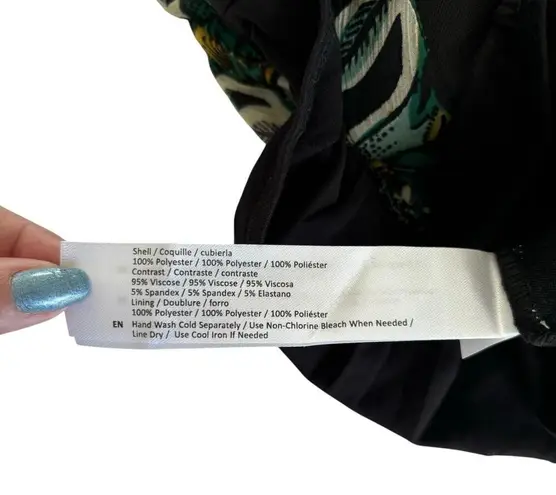 Band of the Free Bonnie Black Emerald Floral Long Sleeve Bodysuit Women’s XS Green