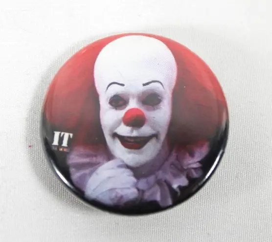 Pennywise It Clown Horror Pin Unisex Gothic Men Women Teen Punk Edgy 80s Movie Red