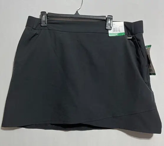 Greg Norman Skirt Skort Women's XL Black Stretch Dark Wash Performance Pull On