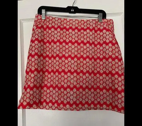 Chic Red Floral Print Golf Skirt by EP size 6