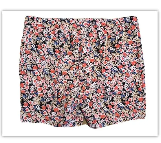 Terra & Sky Size 3X 24W-26W Womens Pull On Millennium Stretch Shorts Floral New