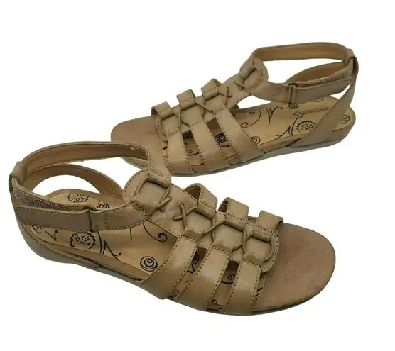 Baretraps  Strappy Renelle Gladiator Brown Leather Fisherman Sandals Womens 7.5M