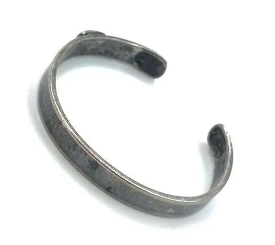 Until there's a cure breast cancer awareness silver cuff bracelet