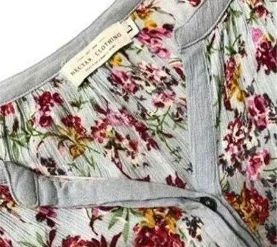 Nectar Clothing Cold Shoulder short mini dress tunic top L y2k