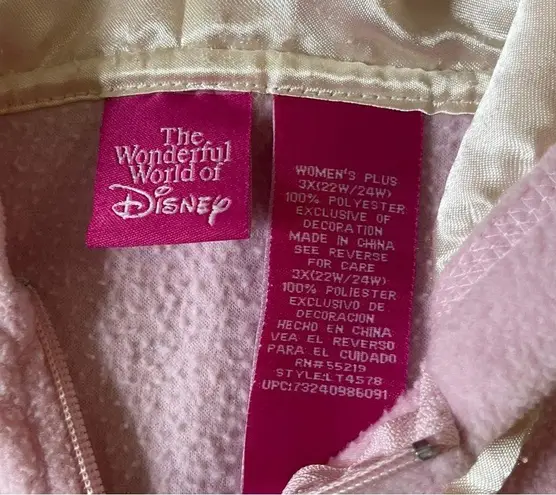 Winnie The Pooh Soft Pink Fleece Hoodie Jacket Women’s Plus Size 3XL A5