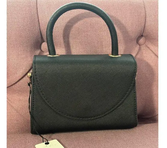 olga berg Sasha Top Handle Bag in Black New Womens Handbag Purse