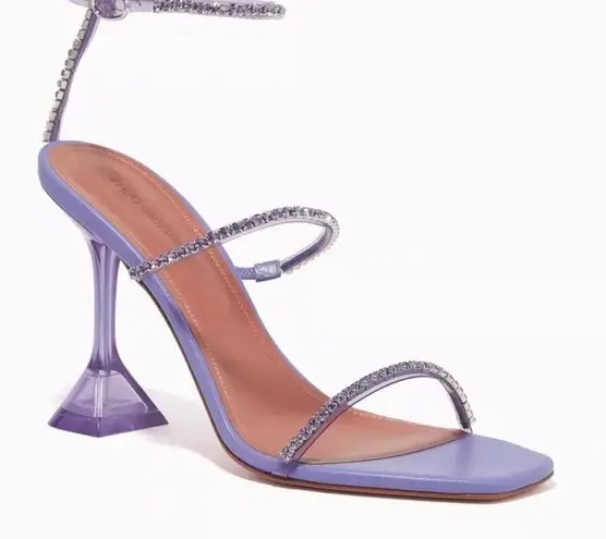 Amina Muaddi Gilda Glass Strap Sandals Size 40