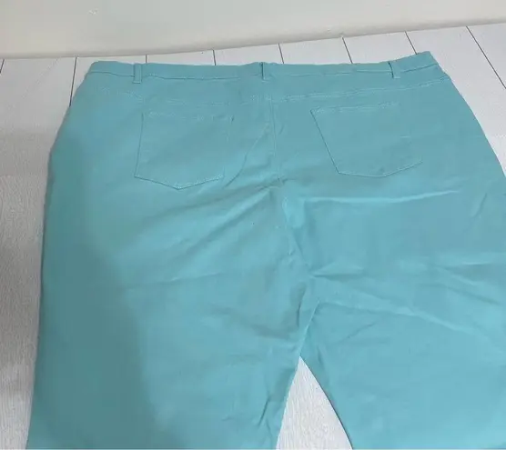 Woman Within Light Blue Denim Capris Size 34W / 3X