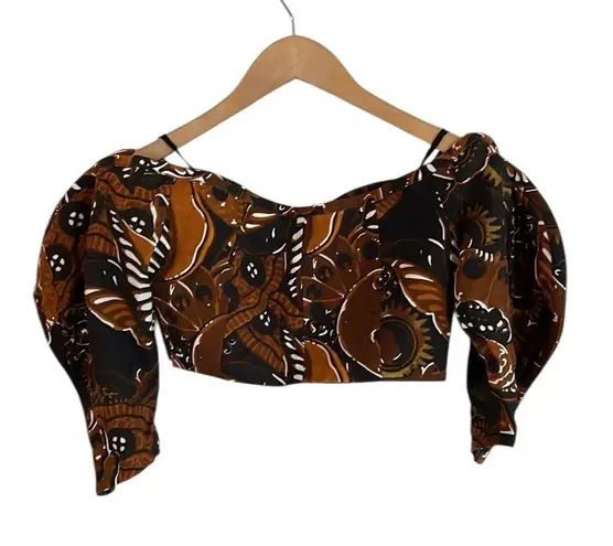 Mara Hoffman Juana Cropped Off-the-shoulder Printed Top Calaia