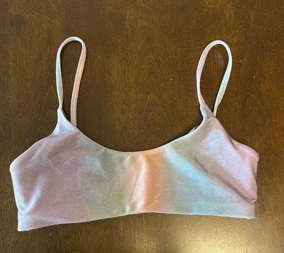 Malai Swimwear Bikini Top Purple Tie Dye Ombre Style Small