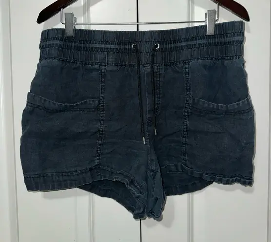 Athleta  Cabo Linen 4" Drawstring Pocket Shorts Size 14