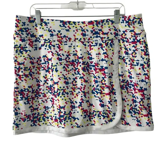 Ben Hogan Women's Geo Printed Performance Golf Skort Activewear Skirt XL New White