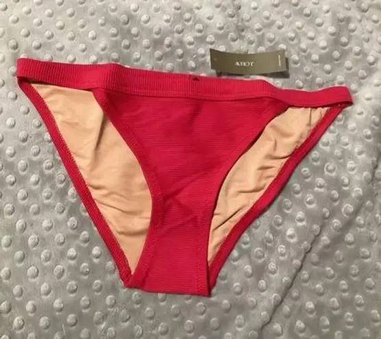 J.Crew  Dark Pink Textured Ribbed Bikini Swim Bottom S