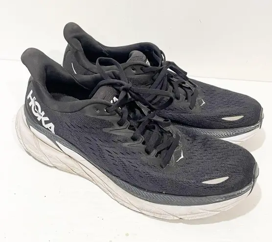 Hoka  One One Womens Size 10B Black Clifton 8 Athletic Low Top Sneaker