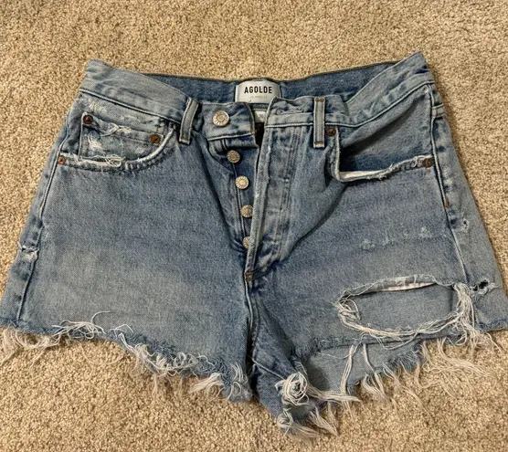 AGOLDE Cutoff Denim Shorts