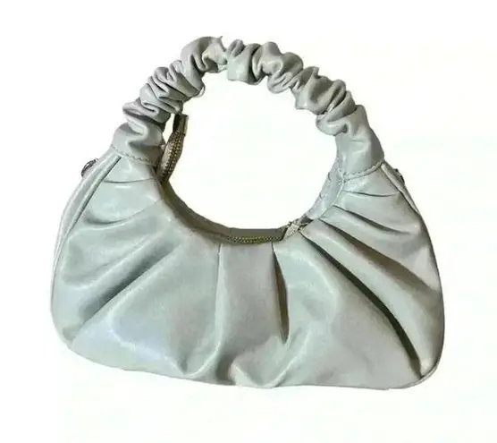 Expressions NYC Ivory Mini Purse Beautiful Vegan Leather with Gold Zipper