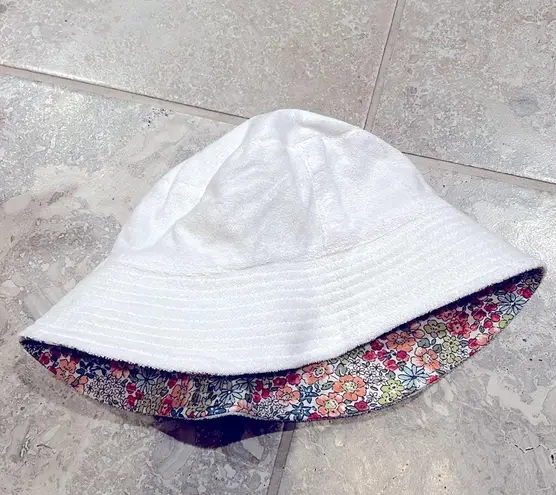 Jenni NEW Reversible Bucket Hat, Floral Terry Cloth, One Size New w/Tag