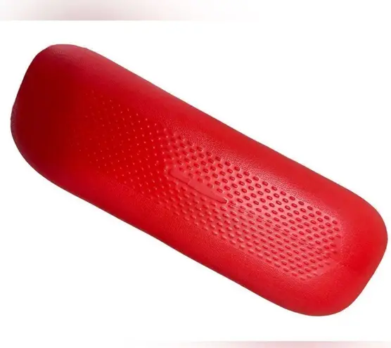 Beach Tote Red Rubber Canvas Lined Tote bag with braided rope handle