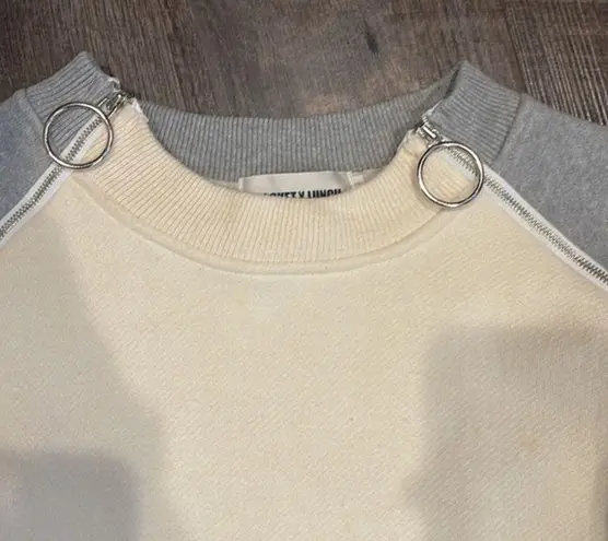 ROCKET X LUNCH ZIPPER SLEEVE SWEATSHIRT Gray