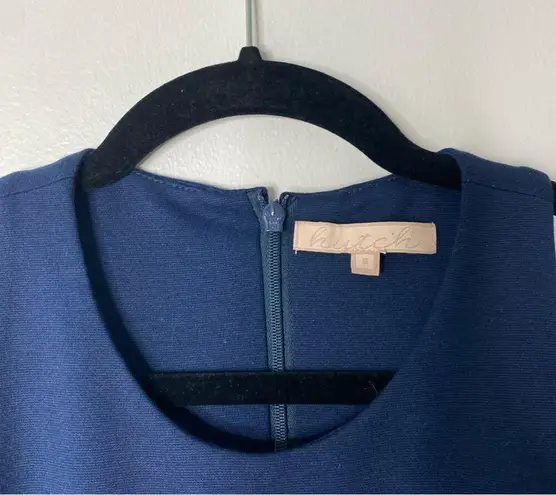 Hutch Anthropologie Blue Fit & Flare Metallic Arrowhead Short Mini Dress Size 8