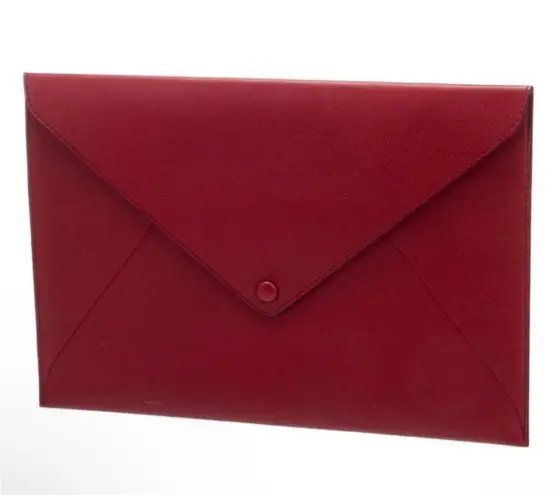 NWOT Delvaux Kiss NY Polo Envelope Clutch LIMITED EDITION Red