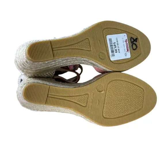 Kanna Made in Spain Pink Leather Espadrille Wedge Heel EU 36 US 6 NEW with Tags