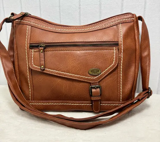 BOC Brown Faux Leather crossbody Bag