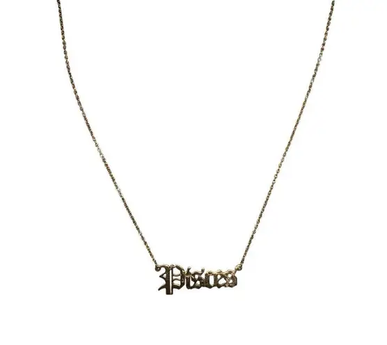 Pisces Zodiac Necklace Goldtone NWT Gold