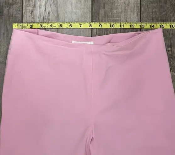 Leggiadro Bubblegum Pink Stretch Ankle Cropped Pants Classic Side Zip Size 12