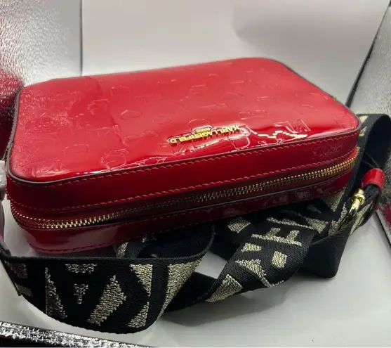 Karl Lagerfeld PARIS RED MAYBELLE CROSSBODY BAG Black & Gold Strap