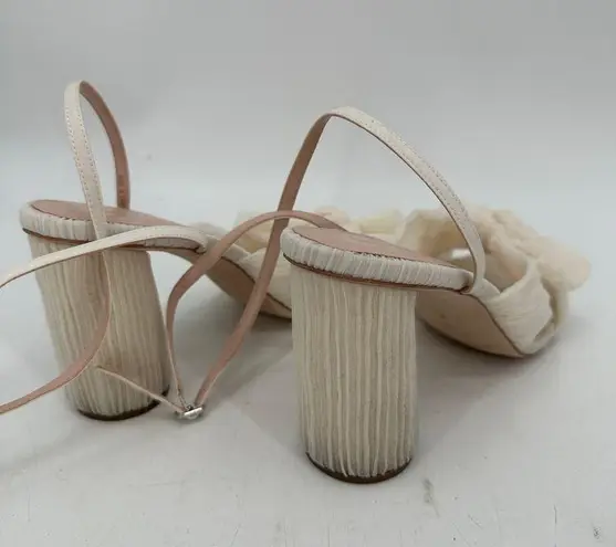 Loeffler Randall Camellia Pearl Pleated Bow Heel Size 10 DIRTY