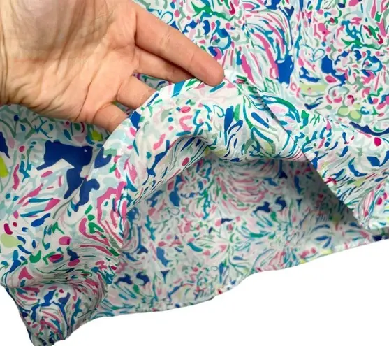 Anne Carson NWT 100% Rayon Colorful Floral Sleeveless Blouse