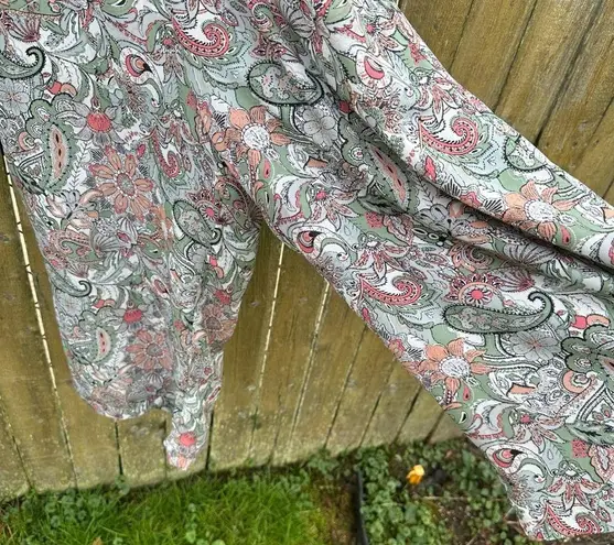 Cupcakes and Cashmere Gale Paisley Cropped Jumpsuit Sz S
