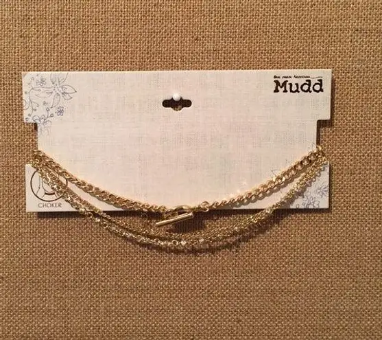 Mudd 🆕  Gold Chain Choker Necklace Set