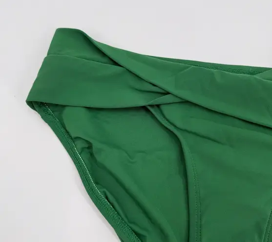 Robin Piccone Ava Twist Bikini Bottoms Size Large NEW Clover Green Swim NWOT