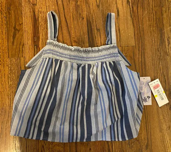 Jolt Blue Striped Top