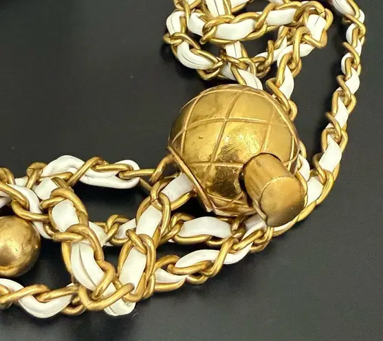 Unbranded Ivory White Quilted Faux Leather Chain Mini Bag