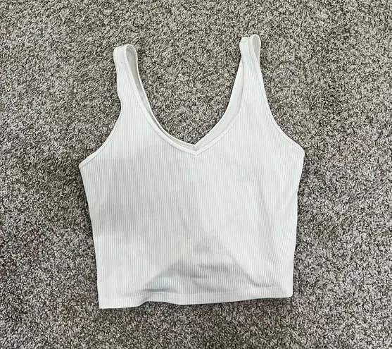 Hollister White Ribbed Tank top