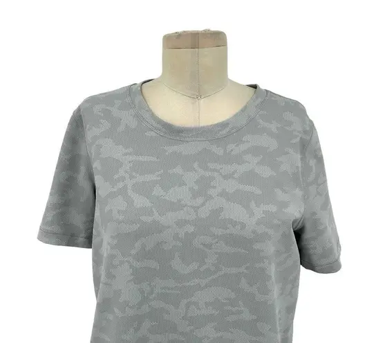 Lululemon  Long Distance Short Sleeve Incognito Camo SSL Silver Size 8